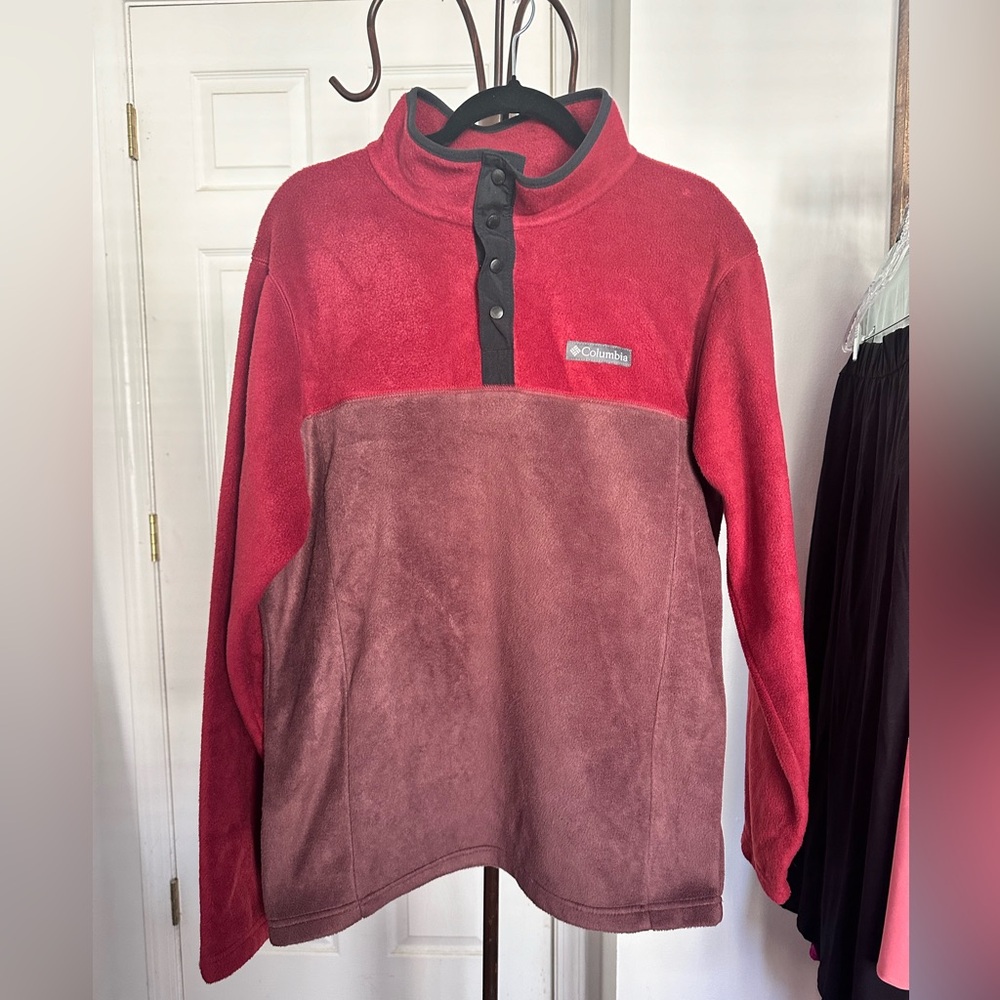 COLUMBIA MEN SNAP SWEATER FLEECE MEDIUM - Picture 5 of 6